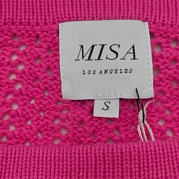 MISA Los Angeles Flamingo Pink Crochet 2 Piece Set NWT - Picture 10 of 16